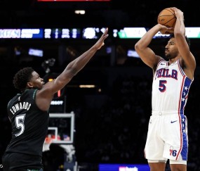 马克西39+8爱德华兹空砍28+9 76人击败森林狼