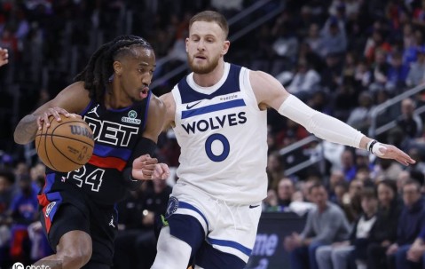 杜伦22+14兰德尔27分 活塞胜森林狼